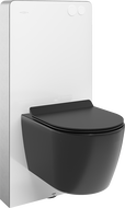 Mexen Carmen surface-mounted WC set with Tex Air G pneumatic frame, Tornado WC bowl, and soft-closing seat, matte black