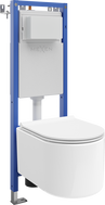 Mexen Sofia concealed toilet system narrow, corner Tex W with WC Tornado bowl and soft-close seat, white - 610530540500T