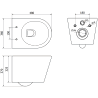 Mexen Rico Tex Air XS-F Pneumatic Concealed WC Set with Toilet Bowl and Soft-Close Seat, White - 610830720300A