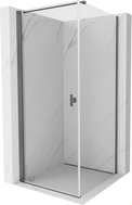 Mexen Mist-B hinged shower cabin 80 x 80 cm, transparent, gun gray brushed - 8A2T-080-080-66-00