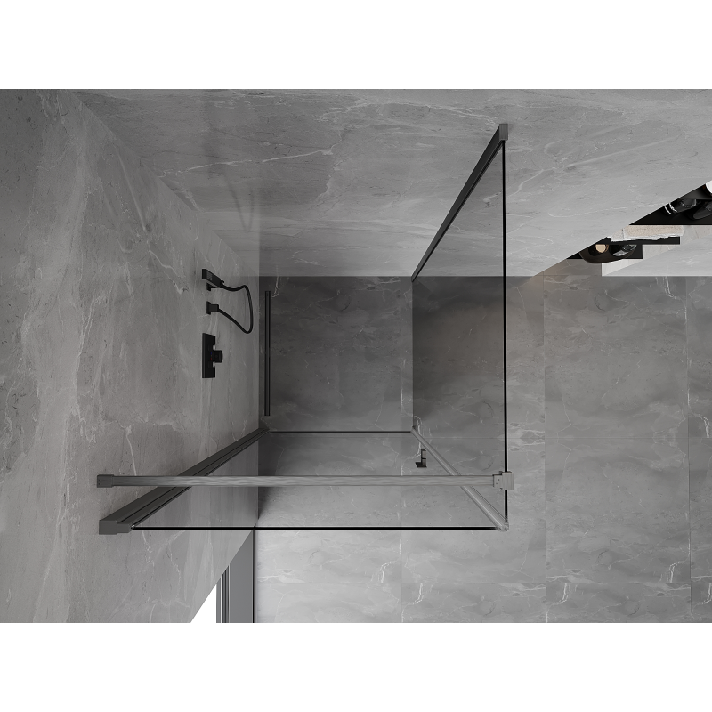 Mexen Mist-B tilting shower cabin 85 x 85 cm, transparent, gun gray brushed - 8A2T-085-085-66-00