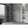 Mexen Mist-B hinged shower cabin 100 x 110 cm, transparent, brushed gun gray - 8A2T-100-110-66-00