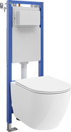 Mexen Lena concealed WC set narrow frame, corner Tex W with WC bowl 2.0 Tornado and soft-close seat, white - 61053022L4000T