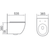 Mexen Lena WC Concealed Set Pneumatic Frame Tex Air E with WC 2.0 Tornado Bowl and Soft-Close Seat, White - 61093022L4000TA