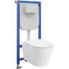 Mexen Rico WC Concealed Set with Tex Air E Pneumatic Frame and 2.0 Tornado Bowl with Soft-Close Seat, White - 61093072L4000TA