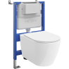Mexen Rico WC Concealed Set with Tex Air XS-F Pneumatic Frame and 2.0 Tornado Toilet Bowl with Soft-Close Seat, White