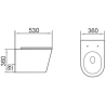 Mexen Rico WC Concealed Set with Tex Air XS-F Pneumatic Frame and 2.0 Tornado Toilet Bowl with Soft-Close Seat, White