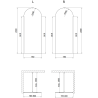Mexen Kioto-Q Walk-in Shower Wall 80 x 200 cm, Transparent 8 mm, Chrome - 800-080-101-01-00-Q