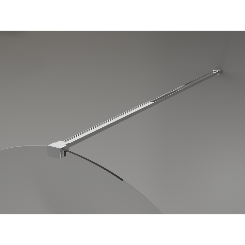 Mexen Kioto-Q Walk-in Shower Wall 80 x 200 cm, Transparent 8 mm, Chrome - 800-080-101-01-00-Q