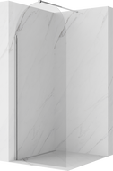 Mexen Kioto-Q Walk-in Shower Wall 80 x 200 cm, Transparent 8 mm, Chrome - 800-080-101-01-00-Q