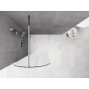 Mexen Kioto-Q Walk-in Shower Wall 80 x 200 cm, Transparent 8 mm, Chrome - 800-080-101-01-00-Q