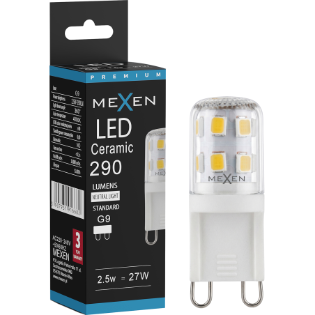 Mexen Aura LED Bulb G9, 2.5W, Neutral - 4000K, 290 lm - L121-G9-0240-01