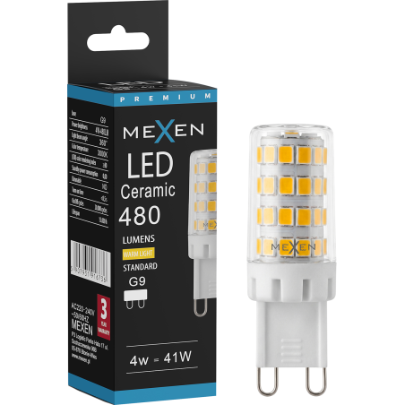 Mexen Aura LED Bulb G9, 4W, Warm - 3000K, 480 lm - L121-G9-0430-01