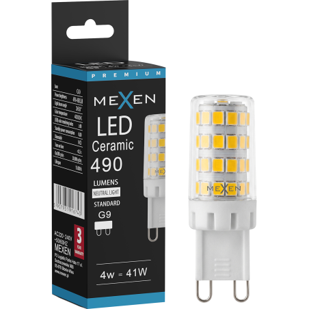 Mexen Aura LED Bulb G9, 4W, Neutral - 4000K, 490 lm - L121-G9-0440-01
