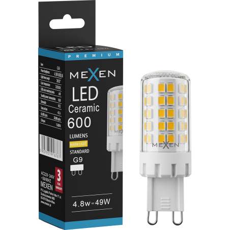 Mexen Aura LED Bulb G9, 4.8W, Warm - 3000K, 600 lm - L121-G9-0530-01