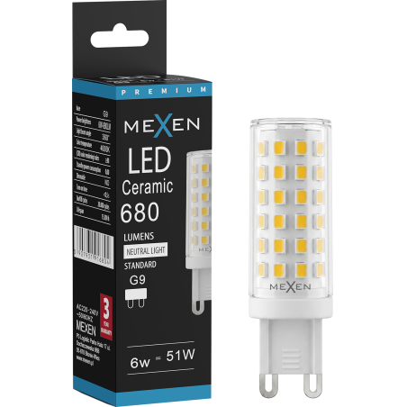 Mexen Aura LED Bulb G9, 6W, Neutral - 4000K, 680 lm - L121-G9-0640-01