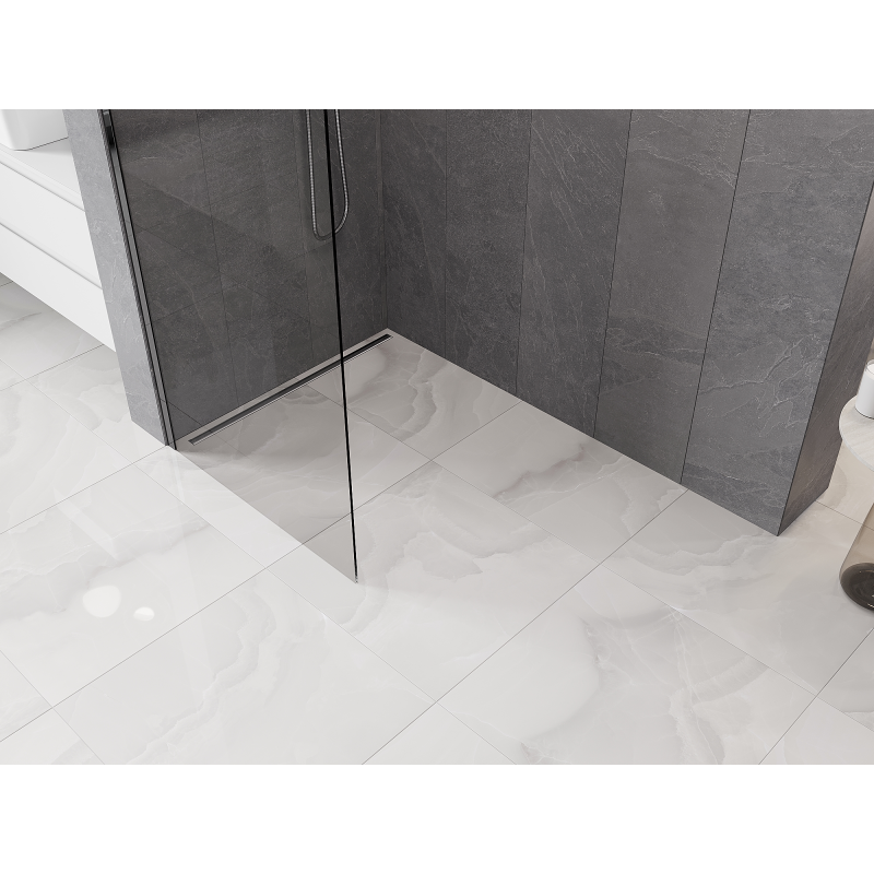 Mexen Kioto-Q Walk-in Shower Screen 90 x 200 cm, Transparent 8 mm, Chrome - 800-090-101-01-00-Q