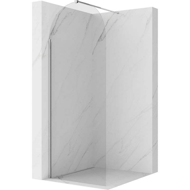 Mexen Kioto-Q Walk-in Shower Screen 90 x 200 cm, Transparent 8 mm, Chrome - 800-090-101-01-00-Q