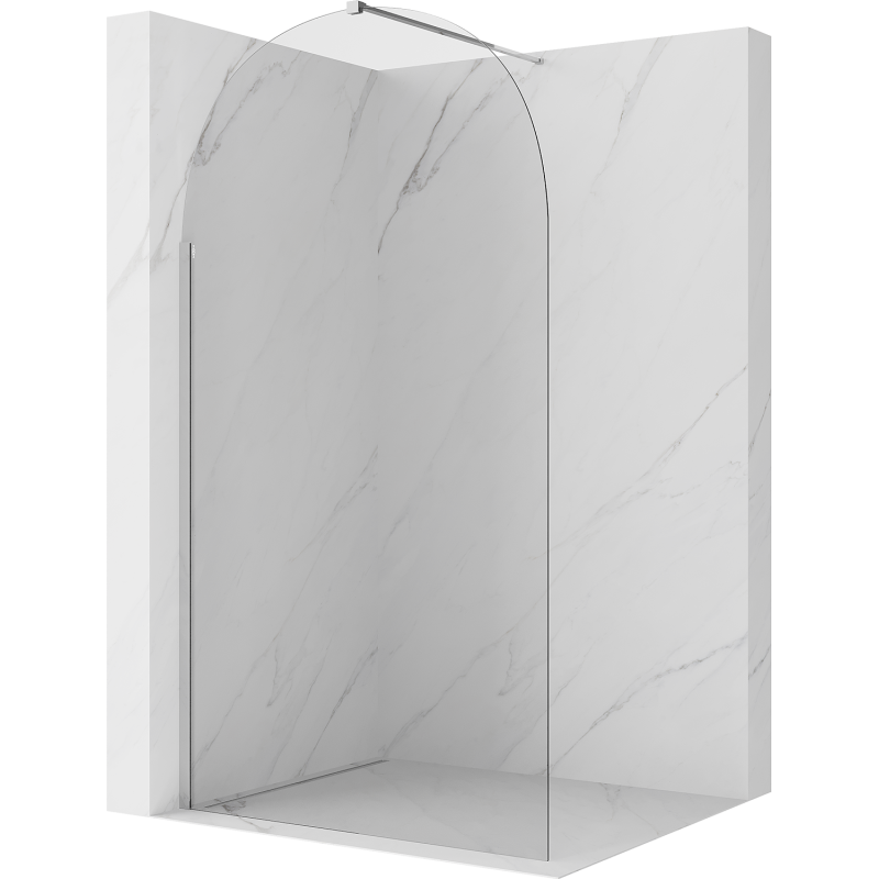 Mexen Kioto-Q Walk-in Shower Wall 100 x 200 cm, transparent 8 mm, chrome - 800-100-101-01-00-Q