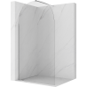 Mexen Kioto-Q Walk-in Shower Wall 100 x 200 cm, transparent 8 mm, chrome - 800-100-101-01-00-Q
