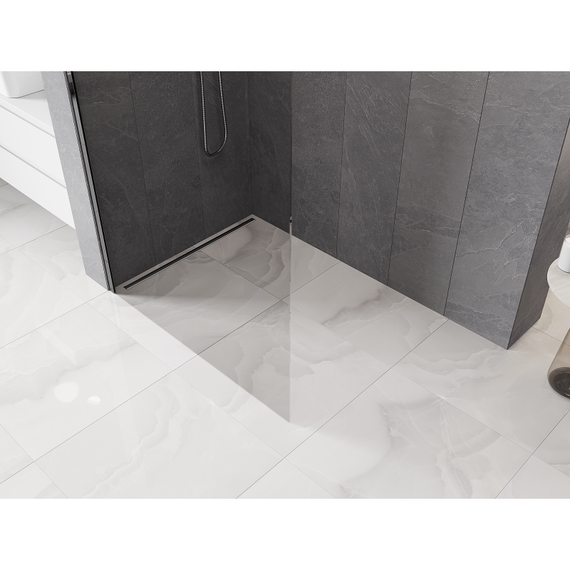 Mexen Kioto-Q Walk-in Shower Wall 110 x 200 cm, transparent 8 mm, chrome - 800-110-101-01-00-Q