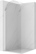 Mexen Kioto-Q Walk-in Shower Wall 80 x 200 cm, transparent 8 mm, white - 800-080-101-20-00-Q