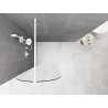 Mexen Kioto-Q Walk-in Shower Wall 80 x 200 cm, transparent 8 mm, white - 800-080-101-20-00-Q
