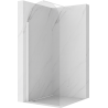 Mexen Kioto-Q Walk-in Shower Screen 90 x 200 cm, Transparent 8 mm, White - 800-090-101-20-00-Q