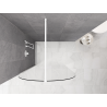 Mexen Kioto-Q Walk-in Shower Wall 110 x 200 cm, Transparent 8 mm, White - 800-110-101-20-00-Q