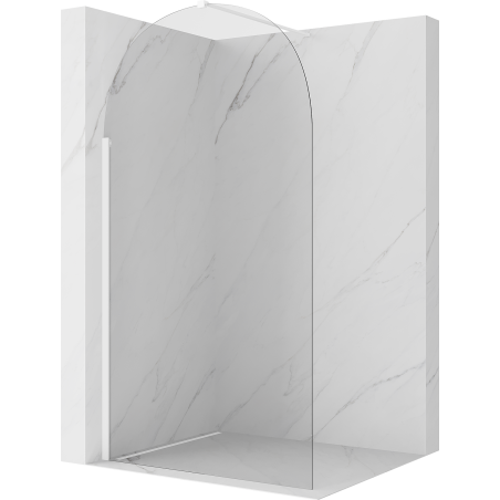 Mexen Kioto-Q Walk-in Shower Wall 110 x 200 cm, Transparent 8 mm, White - 800-110-101-20-00-Q