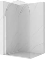 Mexen Kioto-Q Walk-in Shower Wall 120 x 200 cm, Transparent 8 mm, White - 800-120-101-20-00-Q