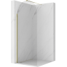 Mexen Kioto-Q Walk-in shower wall 80 x 200 cm, transparent 8 mm, gold - 800-080-101-50-00-Q