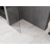 Mexen Kioto-Q Walk-in shower wall 80 x 200 cm, transparent 8 mm, gold - 800-080-101-50-00-Q