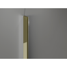 Mexen Kioto-Q Walk-in shower wall 80 x 200 cm, transparent 8 mm, gold - 800-080-101-50-00-Q