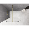 Mexen Kioto-Q Walk-in Shower Screen 110 x 200 cm, Transparent 8 mm, Gold - 800-110-101-50-00-Q