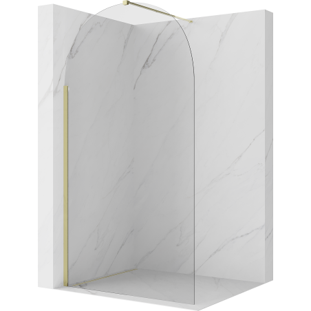 Mexen Kioto-Q Walk-in Shower Screen 110 x 200 cm, Transparent 8 mm, Gold - 800-110-101-50-00-Q