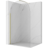 Mexen Kioto-Q Walk-in Shower Wall 120 x 200 cm, Transparent 8 mm, Gold - 800-120-101-50-00-Q