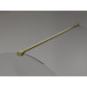Mexen Kioto-Q Walk-in Shower Wall 100 x 200 cm, Transparent 8 mm, Brushed Gold - 800-100-101-55-00-Q