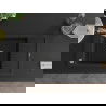 Mexen Elias granite sink 1-bowl with drainer and Duero kitchen tap, black/silver metallic - 6511-73-671600-00