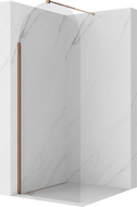 Mexen Kioto-Q Walk-in Shower Wall 80 x 200 cm, Transparent 8 mm, Rose Gold - 800-080-101-60-00-Q