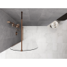 Mexen Kioto-Q Walk-in Shower Wall 80 x 200 cm, Transparent 8 mm, Rose Gold - 800-080-101-60-00-Q