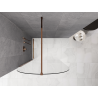Mexen Kioto-Q Walk-in Shower Wall 100 x 200 cm, Transparent 8 mm, Rose Gold - 800-100-101-60-00-Q