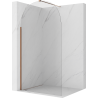 Mexen Kioto-Q Walk-in Shower Wall 110 x 200 cm, Transparent 8 mm, Rose Gold - 800-110-101-60-00-Q