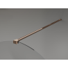 Mexen Kioto-Q Walk-in Shower Wall 120 x 200 cm, Transparent 8 mm, Rose Gold - 800-120-101-60-00-Q