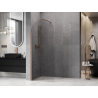 Mexen Kioto-Q Walk-in Shower Wall 80 x 200 cm, Transparent 8 mm, Brushed Copper - 800-080-101-65-00-Q