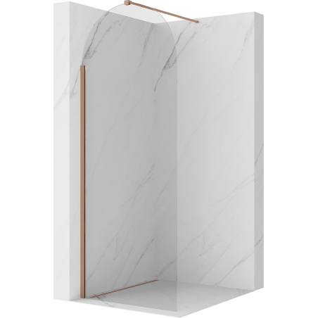 Mexen Kioto-Q Walk-in Shower Screen 90 x 200 cm, transparent 8 mm, brushed copper - 800-090-101-65-00-Q