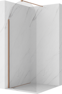 Mexen Kioto-Q Walk-in Shower Screen 90 x 200 cm, transparent 8 mm, brushed copper - 800-090-101-65-00-Q