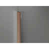 Mexen Kioto-Q Walk-in Shower Wall 120 x 200 cm, Transparent 8 mm, Brushed Copper - 800-120-101-65-00-Q