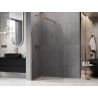 Mexen Kioto-Q Walk-in Shower Wall 120 x 200 cm, Transparent 8 mm, Brushed Copper - 800-120-101-65-00-Q