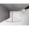 Mexen Kioto-Q Walk-in Shower Wall 120 x 200 cm, Transparent 8 mm, Brushed Copper - 800-120-101-65-00-Q